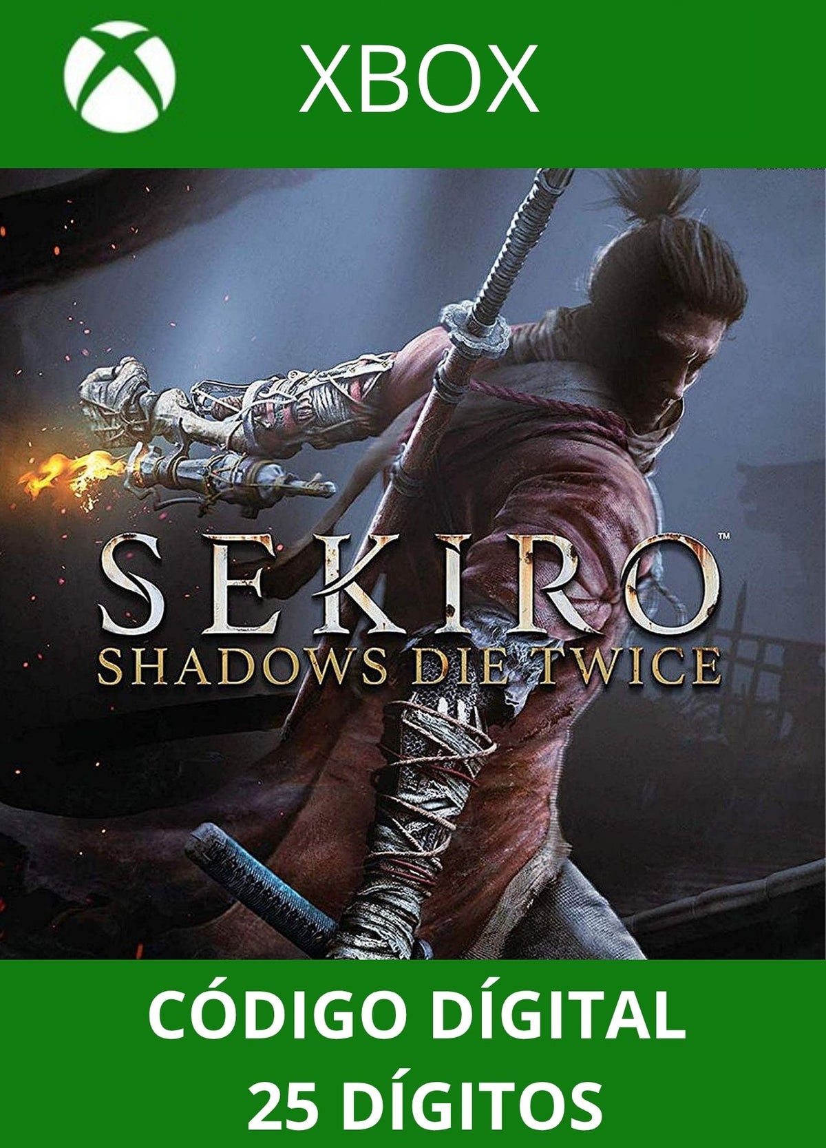 SEKIRO SHADOWS DIE TWICE XBOX ONE/SERIES Código 25 Digítos Região