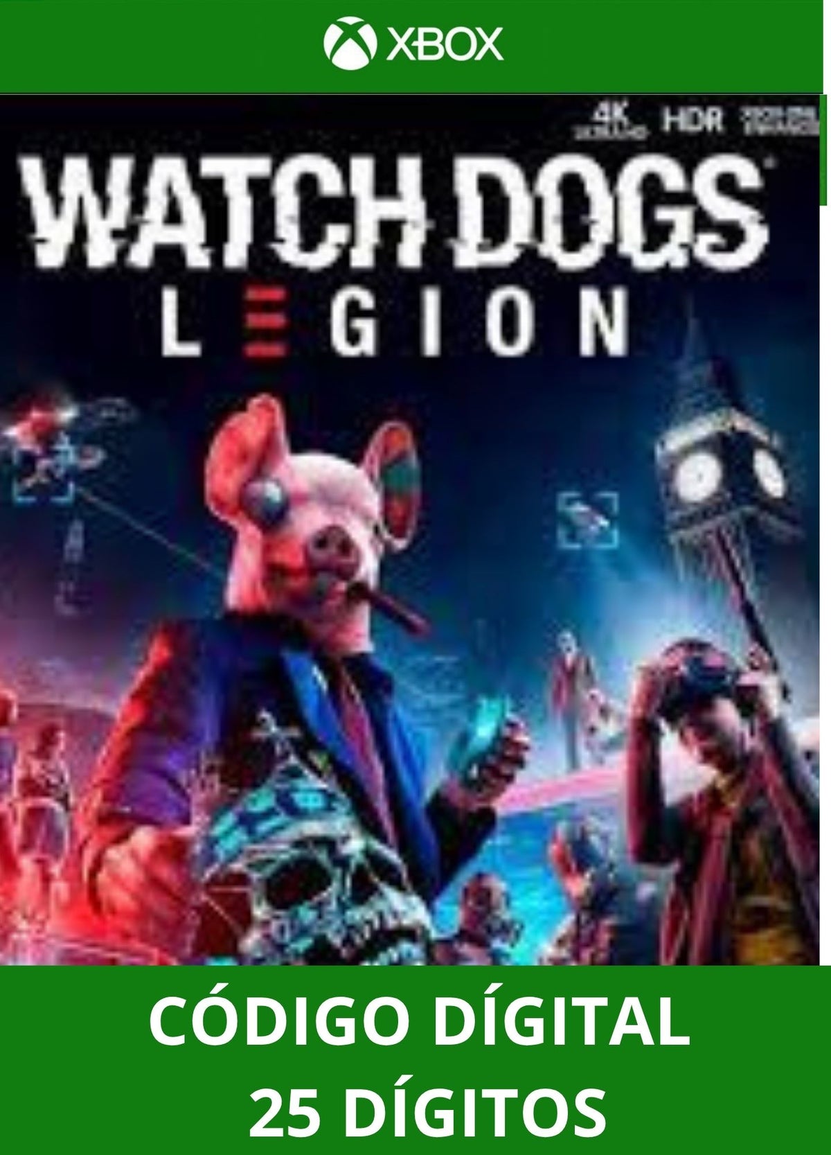 WATCH DOGS: LEGION XBOX ONE/SERIES Código 25 Digítos Região