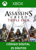 Pack triplo Assassin's Creed: Black Flag, Unity, Syndicate XBOX ONE/SERIES Código 25 Digítos Região
