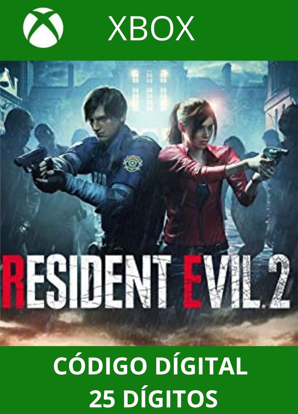 RESIDENT EVIL 2 REMAKE EDICAO PADRAO XBOX ONE/SERIES Código 25 Digítos Região
