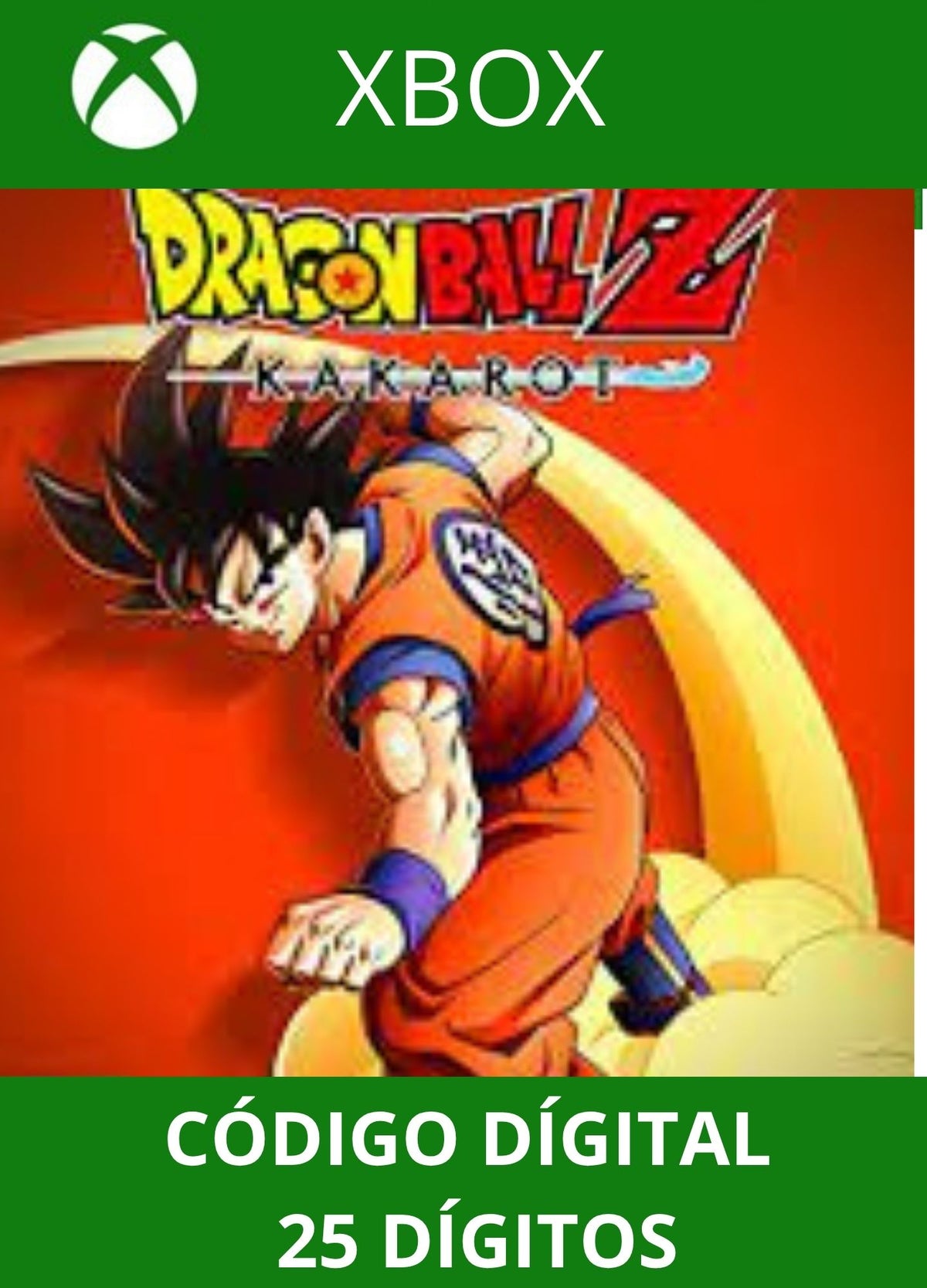 DRAGON BALL Z: KAKAROT XBOX ONE/SERIES Código 25 Digítos Região