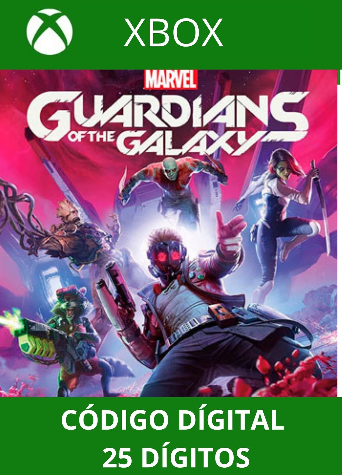 Guardiões da Galáxia da Marvel XBOX ONE/SERIES Código 25 Digítos Região