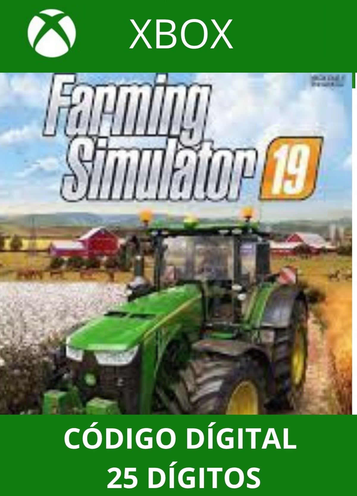 Farming Simulator 19 XBOX ONE/SERIES Código 25 Digítos Região