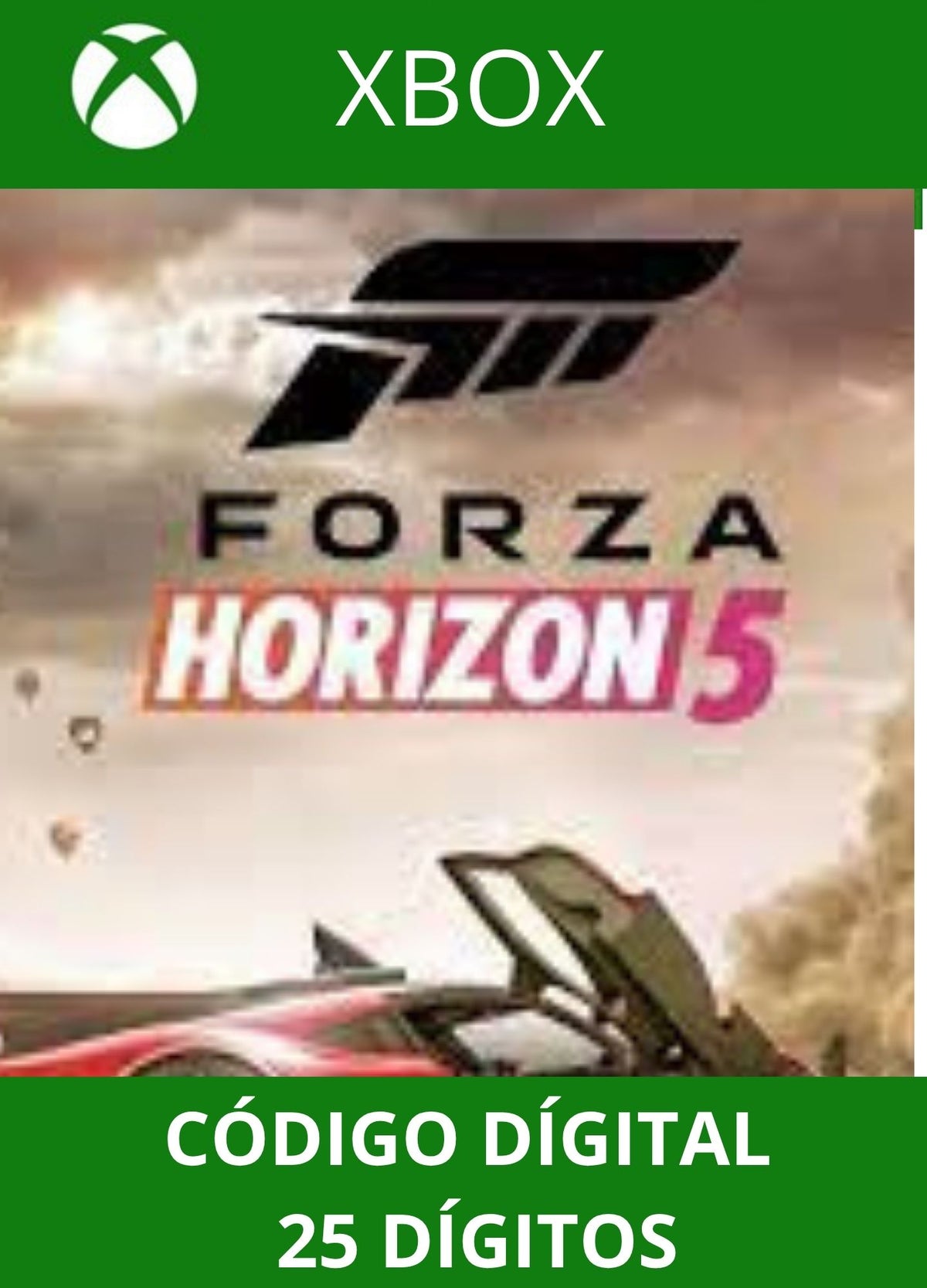 FORZA HORIZON 5 PREMIUM XBOX ONE/SERIES Código 25 Digítos Região