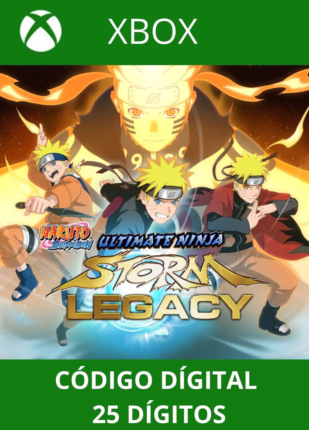 NARUTO S ULT NINJA STORM LEGACY 1 2 3 4 XBOX ONE/SERIES Código 25 Digítos Região