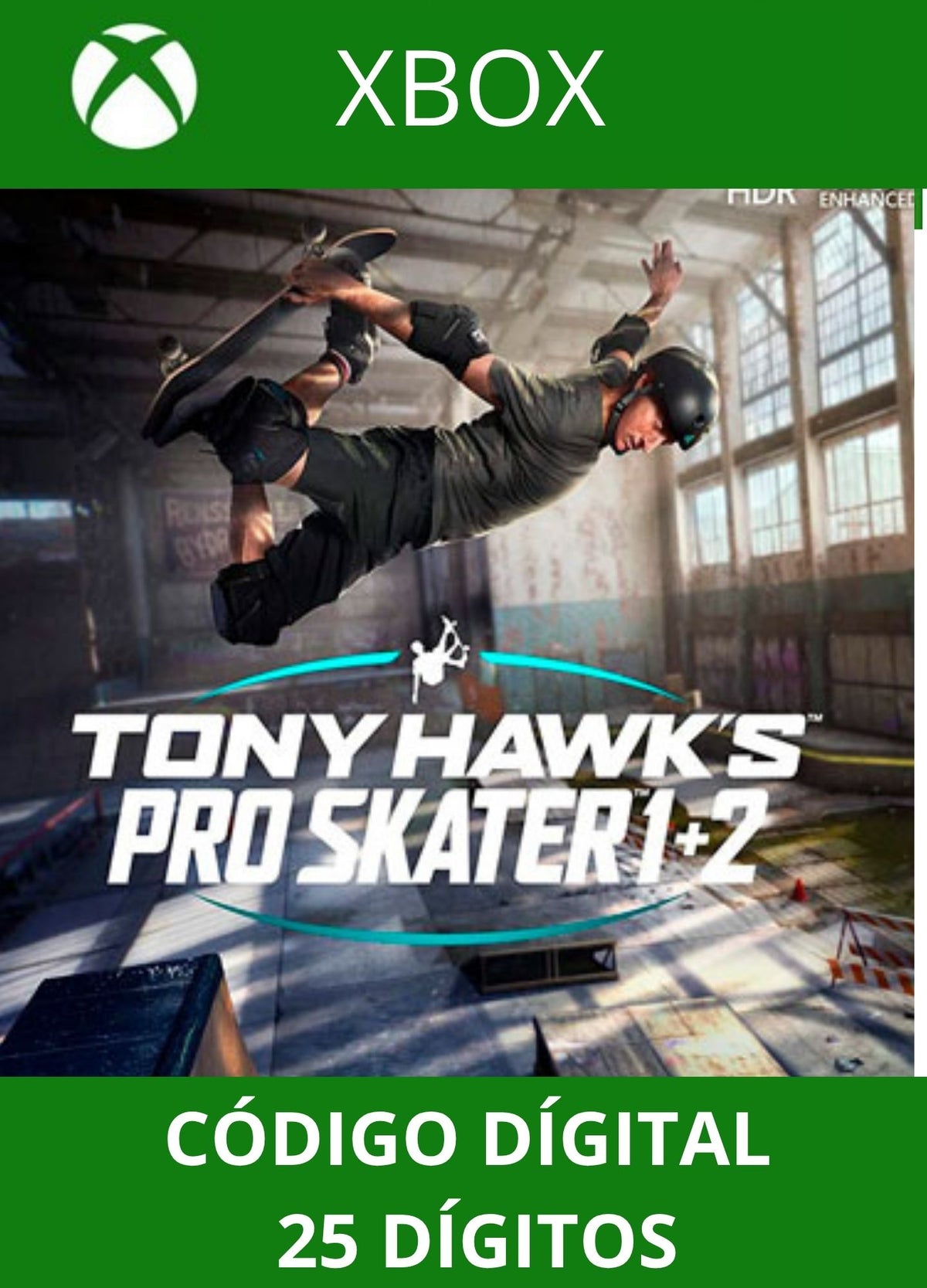 Tony Hawk's(TM) Pro Skater(TM) 1 + 2 XBOX ONE/SERIES Código 25 Digítos Região