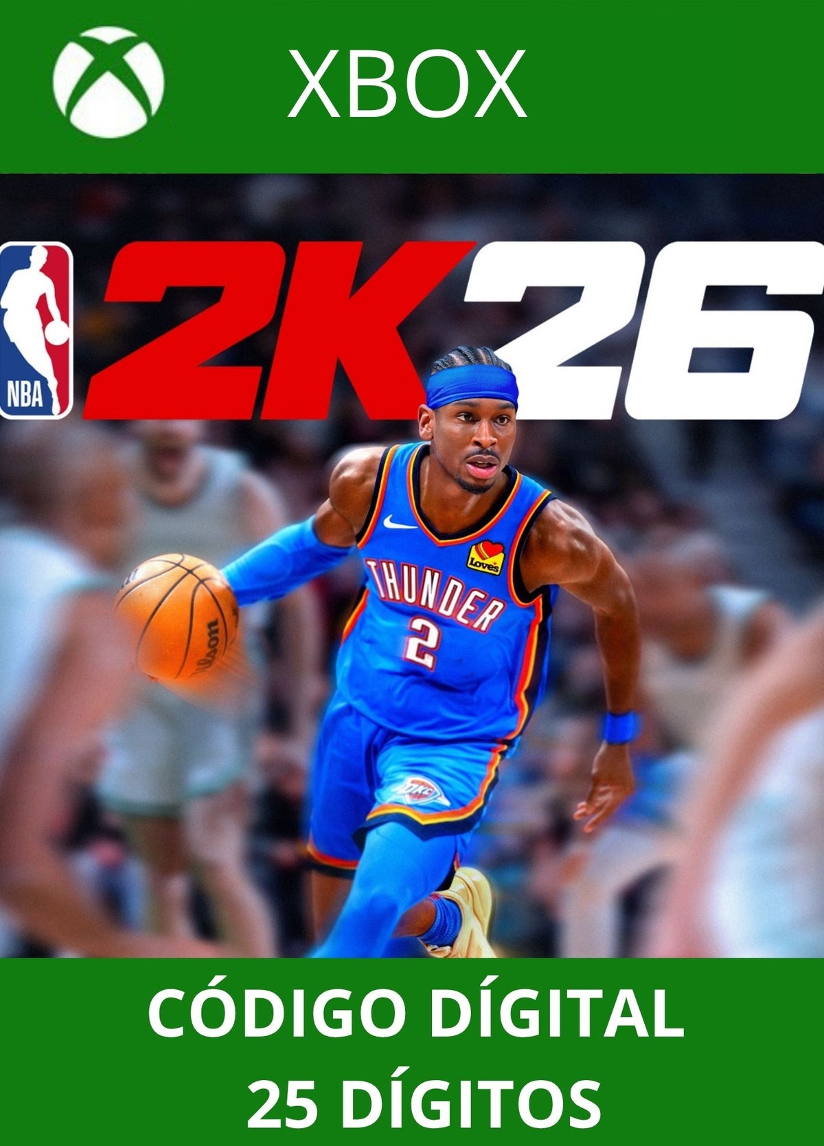 NBA 2K26 Xbox One/Series S/X Código 25 Digítos Região