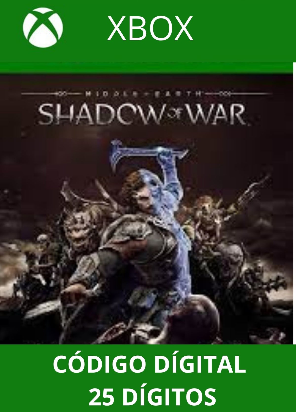 Terra-média(TM): Sombras da Guerra(TM) XBOX ONE/SERIES Código 25 Digítos Região