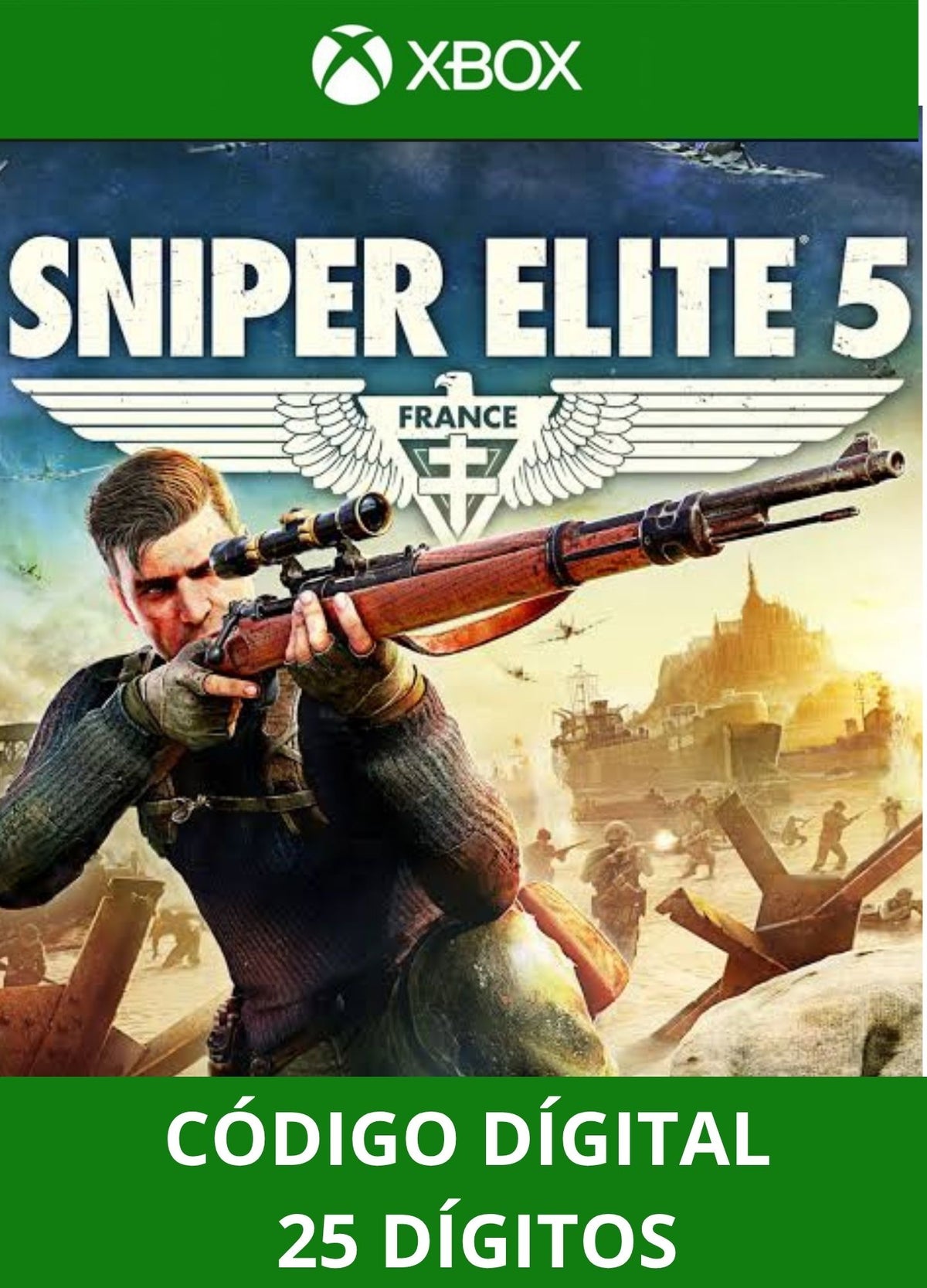 Sniper Elite 5 XBOX ONE/SERIES Código 25 Digítos Região