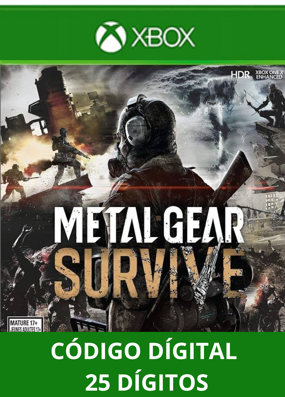 METAL GEAR SURVIVE XBOX ONE/SERIES Código 25 Digítos Região