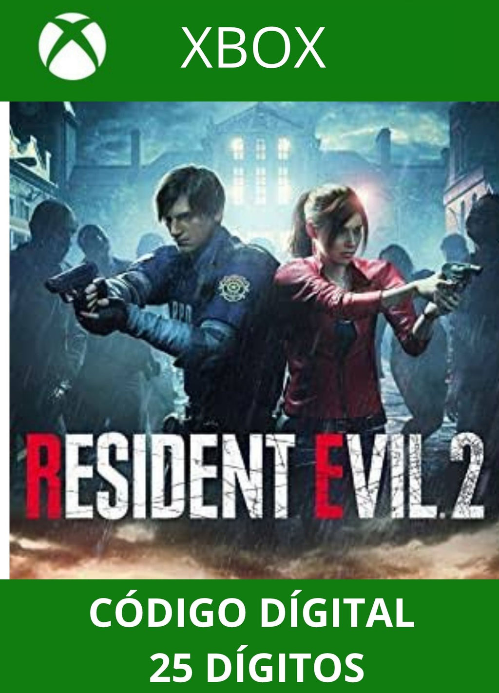 RESIDENT EVIL 2 REMAKE EDICAO PADRAO XBOX ONE/SERIES Código 25 Digítos Região