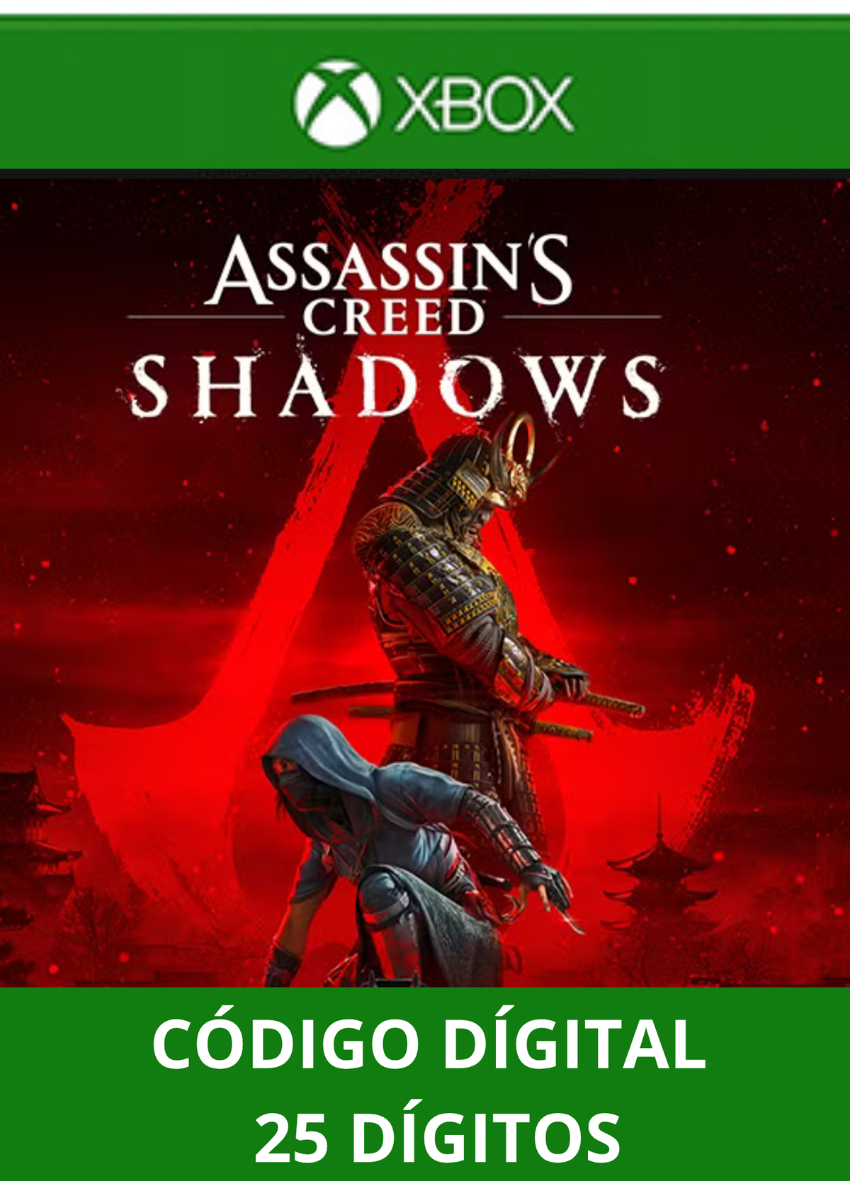 Assassin's Creed Shadows XBOX SERIES Código 25 Digítos Região