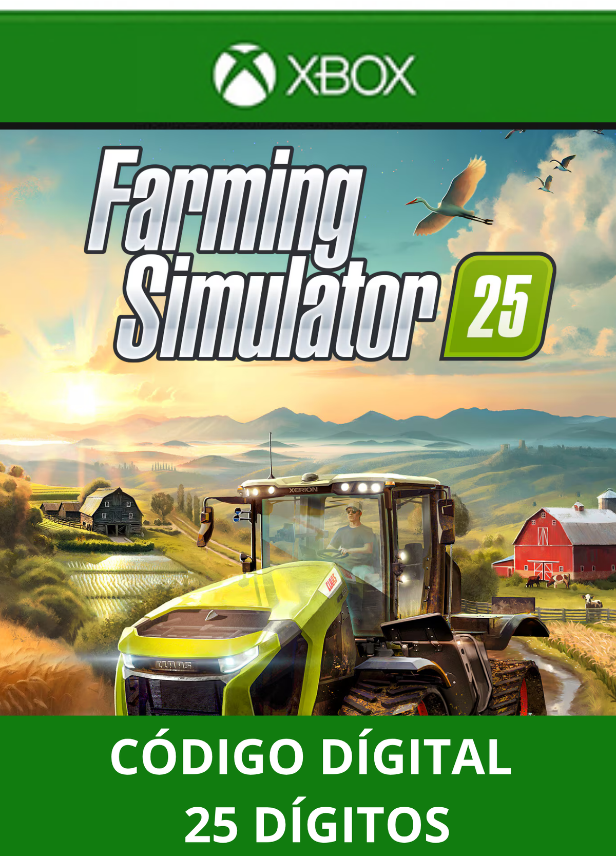 Farming Simulator 25 XBOX SERIES Código 25 Digítos Região