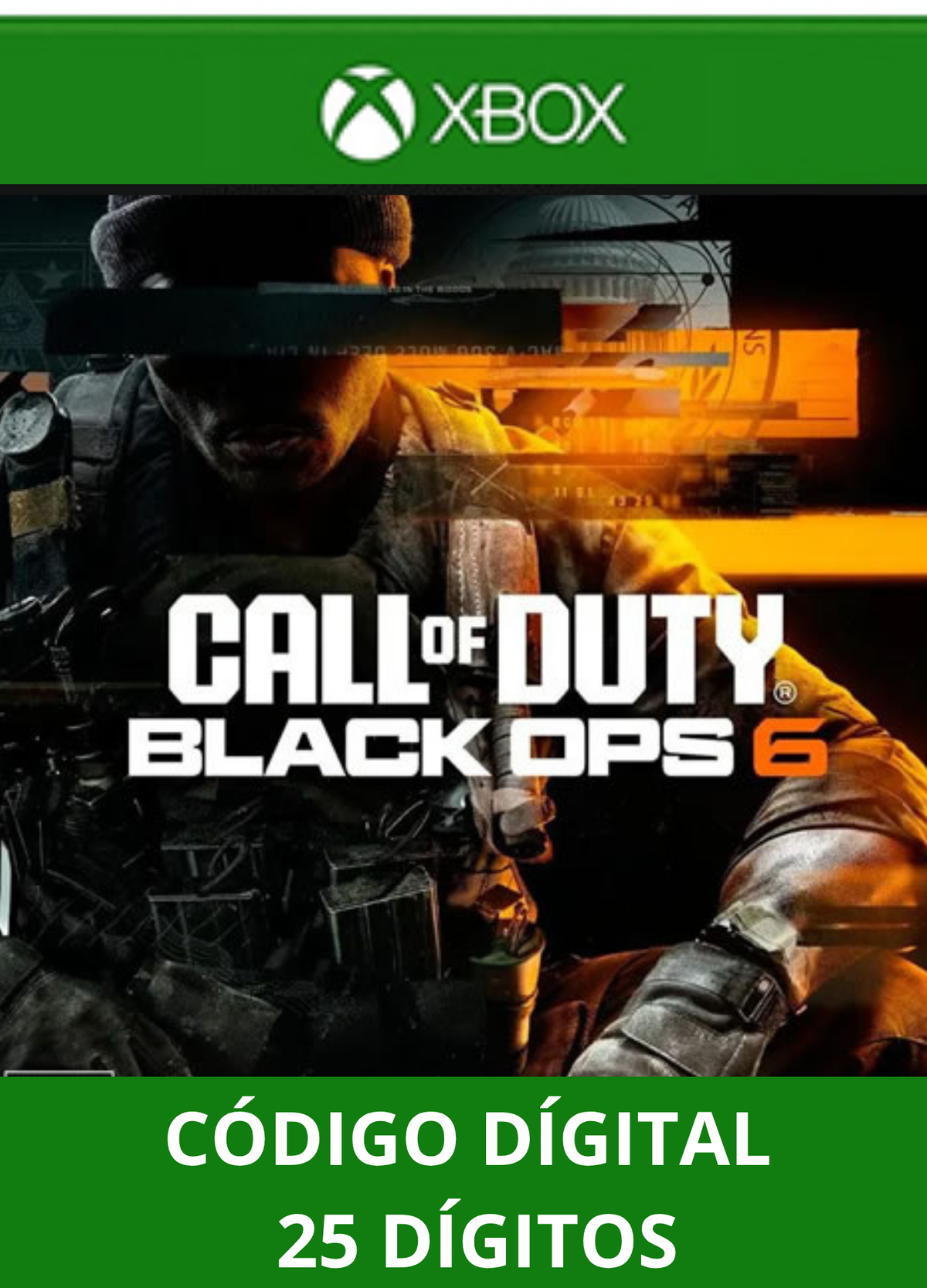Call of Duty: Black Ops 6 - Pacote Multigeração XBOX SERIES/ONE Código 25 Digítos Região